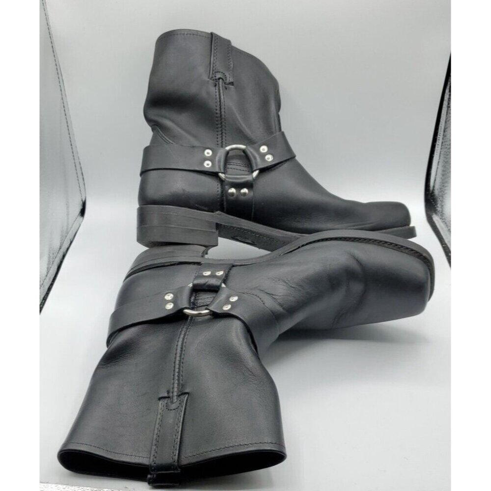 Frye Harness Motorcycle Boots Leather Black Moto Biker Mens Size 13 M 501084 700 - Picture 8 of 16